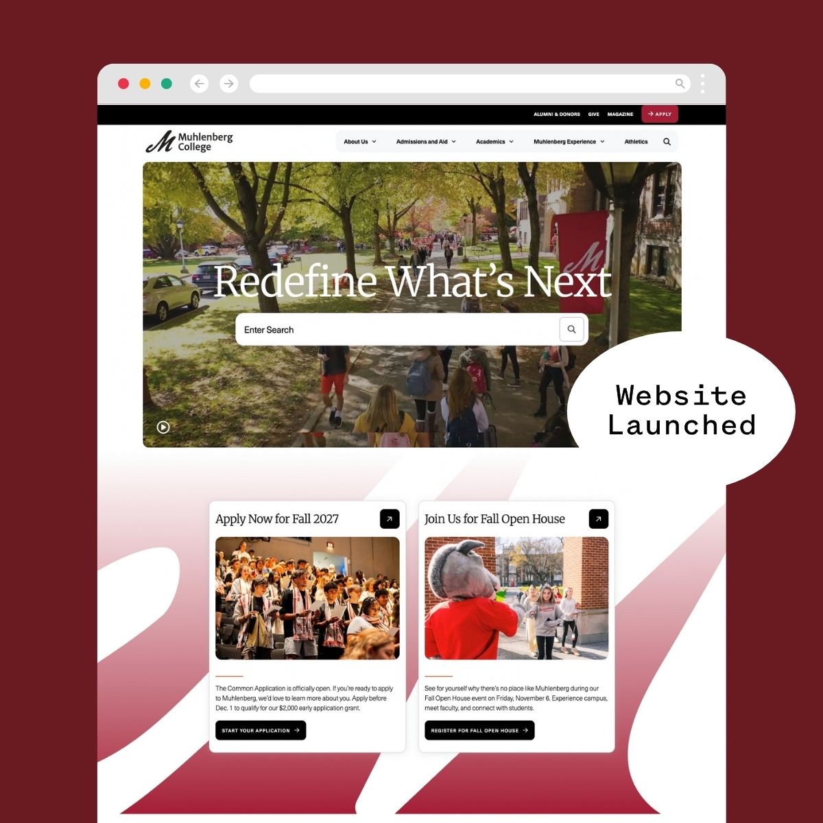 Muhlenberg Website Launch 2026
