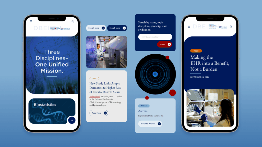 The new Penn DBEI website and various components